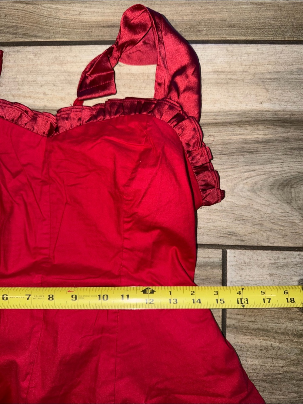 Free People Red Ruffle-Strap Mini Dress - Picture 7 of 8